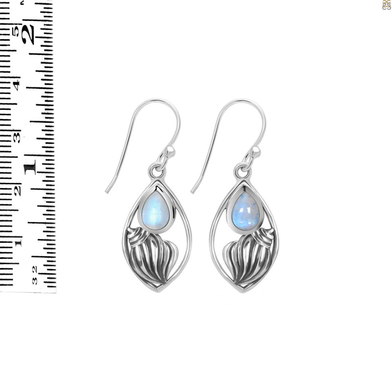 Moonstone Shell Earring RBM-RUE-6.