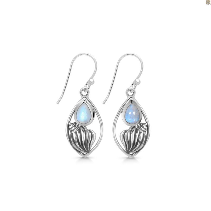 Moonstone Shell Earring RBM-RUE-6.