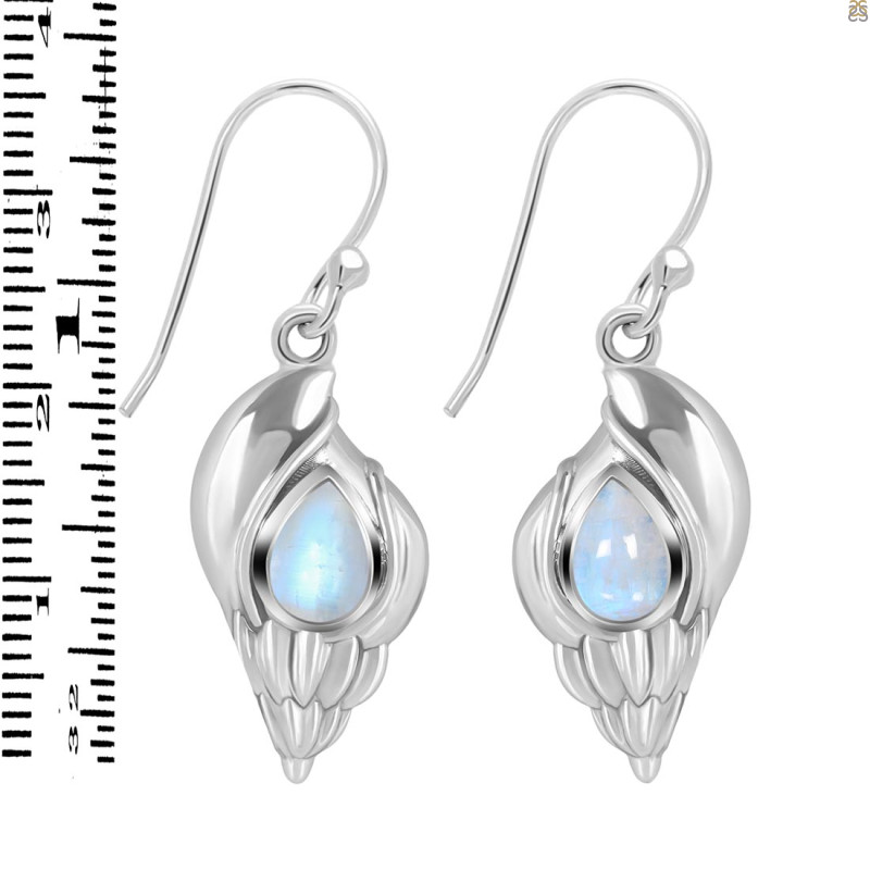 Moonstone Shell Earring RBM-RUE-7.