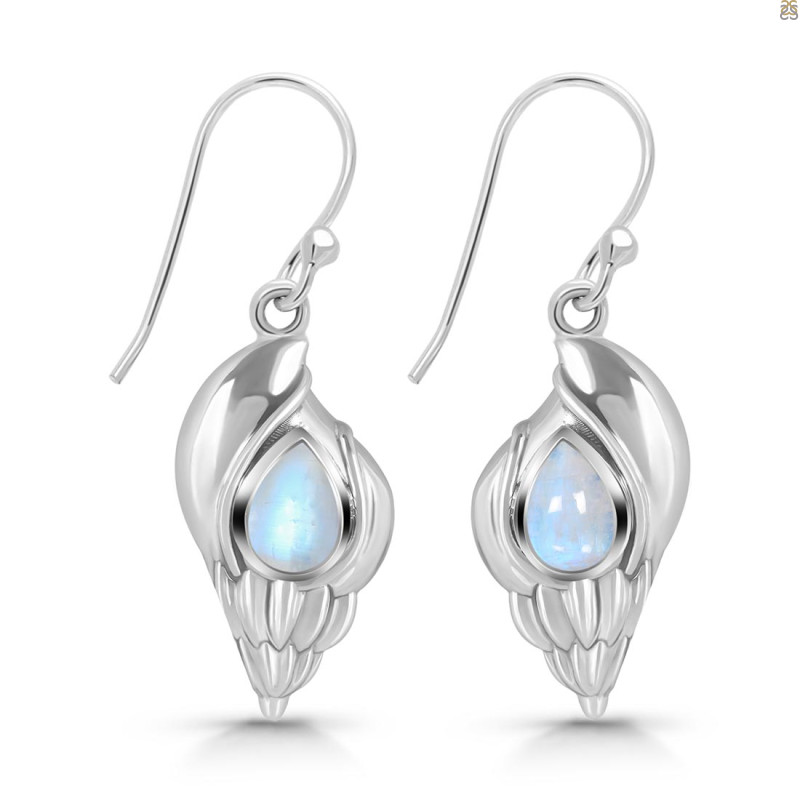Moonstone Shell Earring RBM-RUE-7.