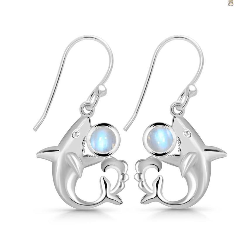 Moonstone Shark Earring RBM-RUE-12.