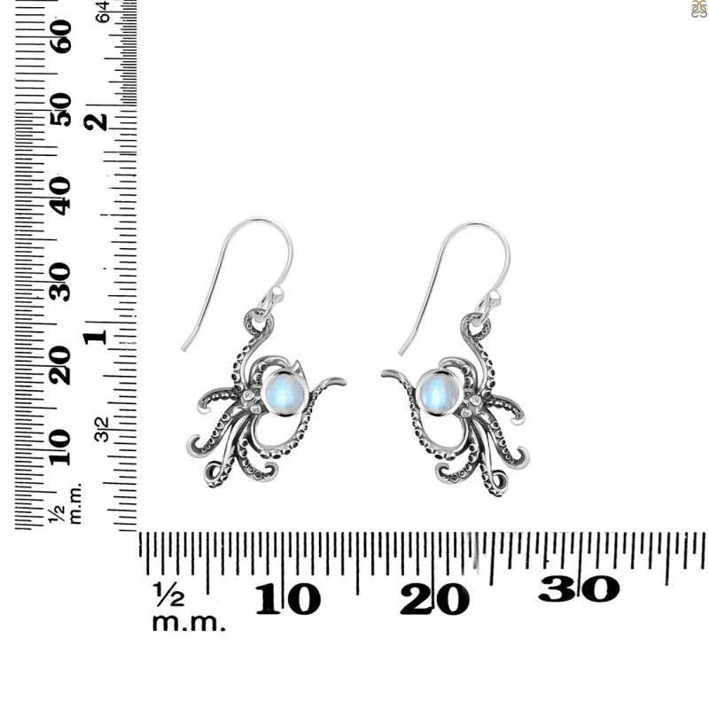 Moonstone Octopus Earring RBM-RUE-15.