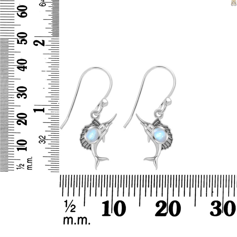 Moonstone Sail Fish Earring RBM-RUE-25.