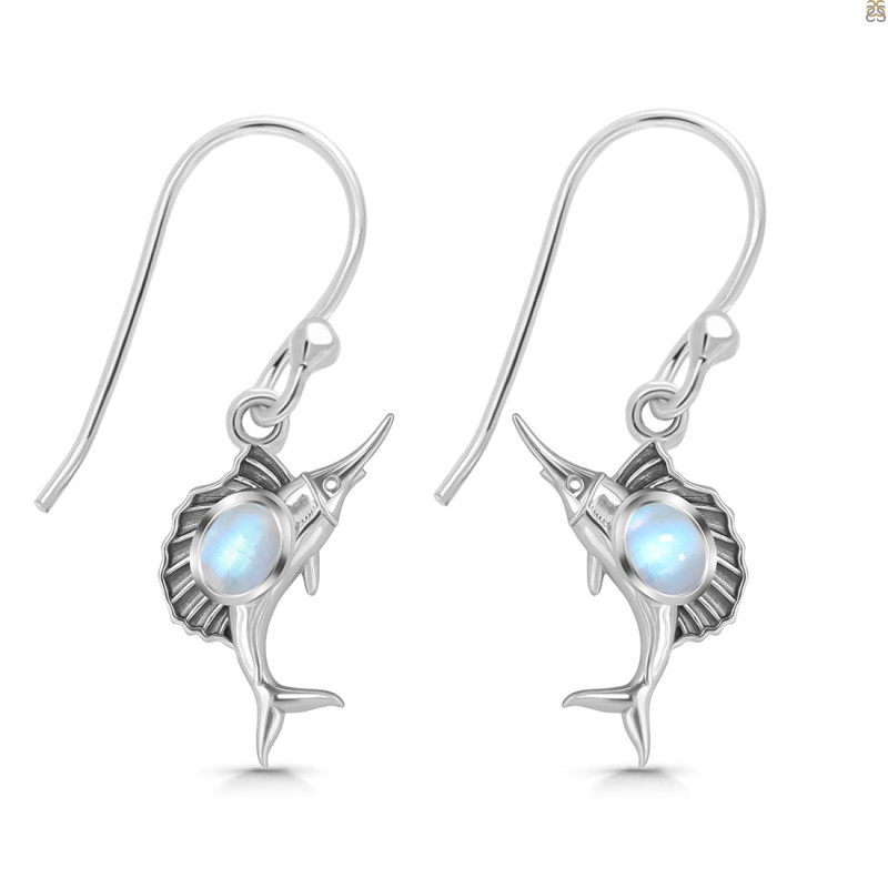 Moonstone Sail Fish Earring RBM-RUE-25.
