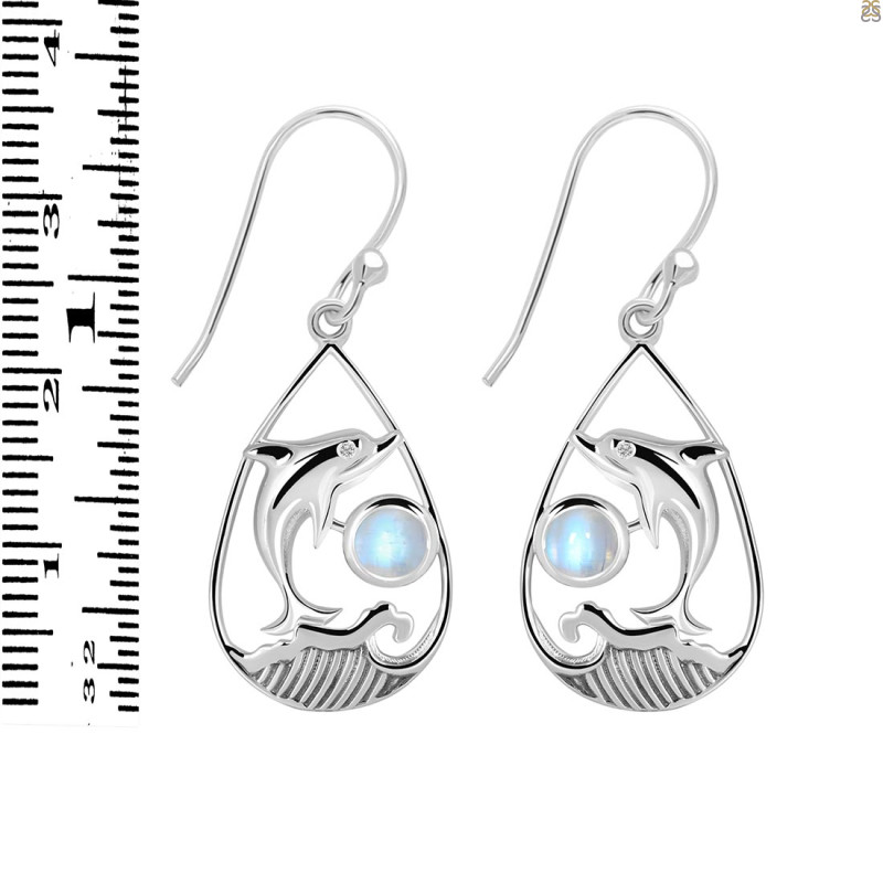 Moonstone Dolphin Earring RBM-RUE-26.
