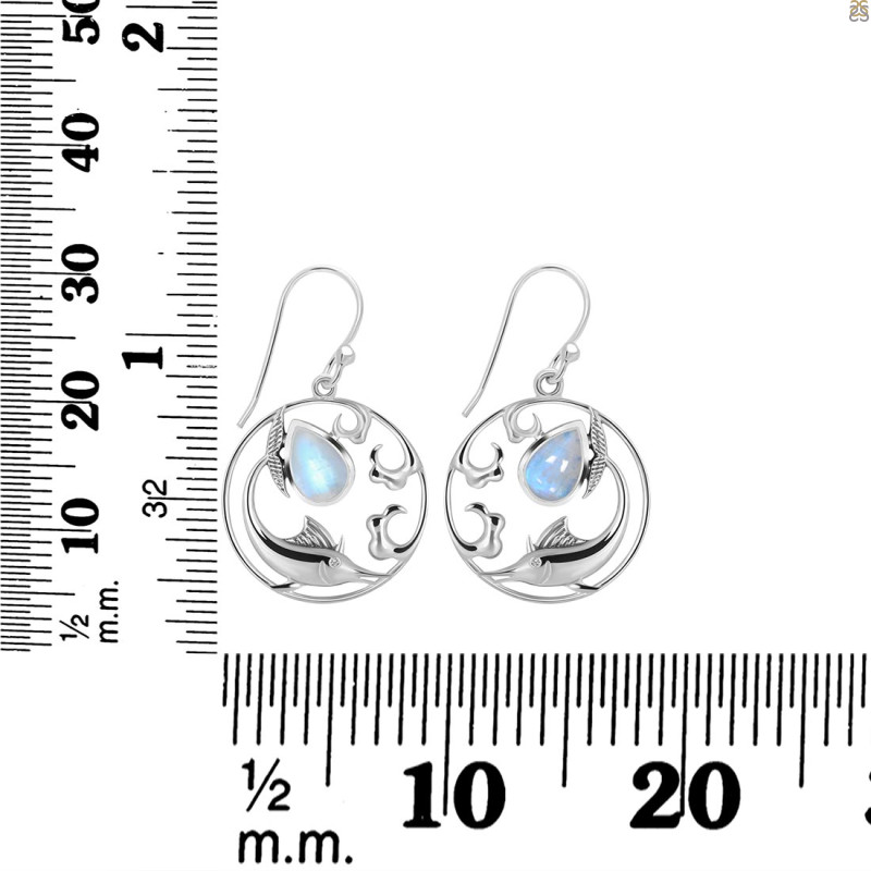 Moonstone Sail Fish Earring RBM-RUE-32.