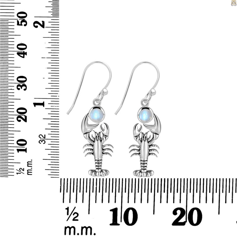 Moonstone Lobster Earring RBM-RUE-45.