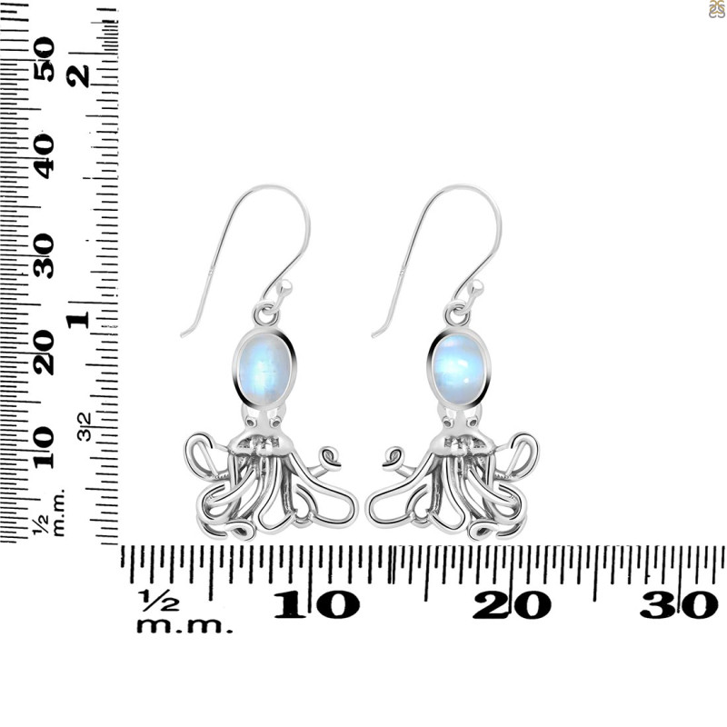 Moonstone Octopus Earring RBM-RUE-46.