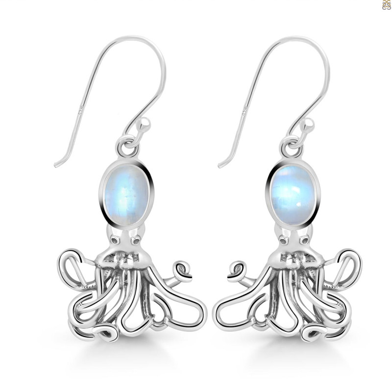 Moonstone Octopus Earring RBM-RUE-46.