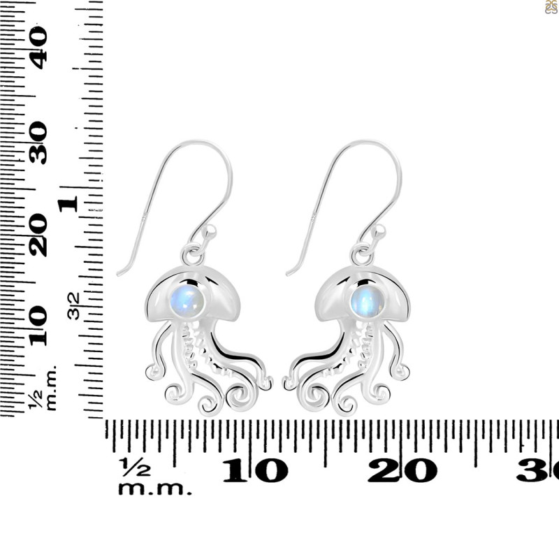 Moonstone Jelly Fish Earring RBM-RUE-47.