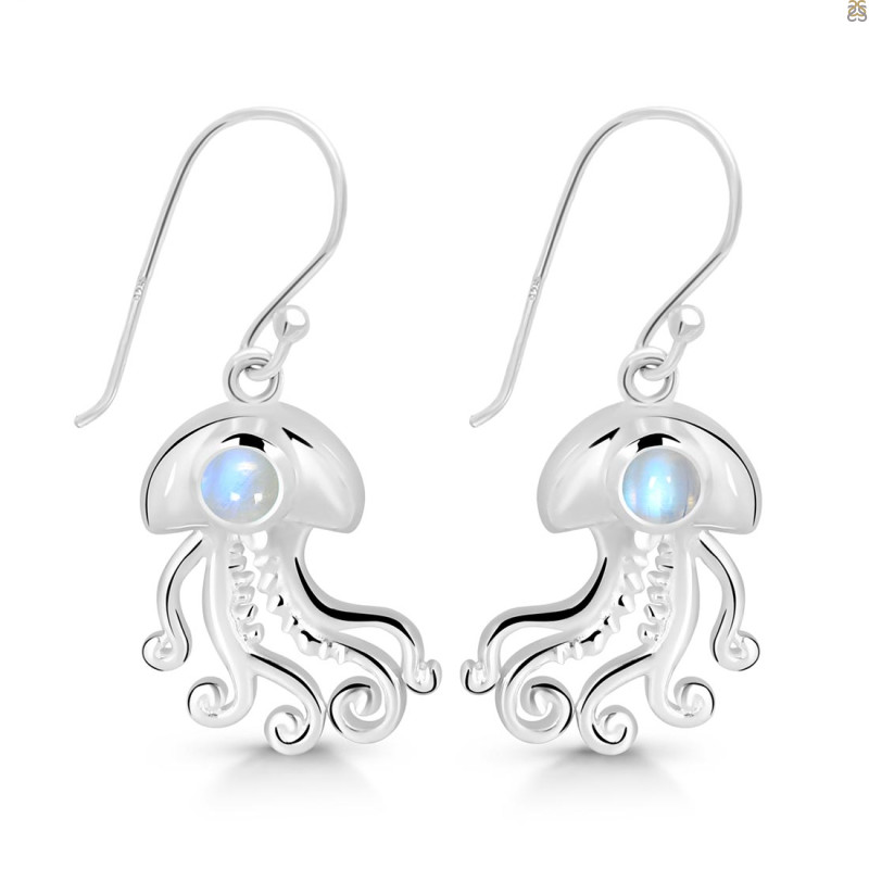 Moonstone Jelly Fish Earring RBM-RUE-47.