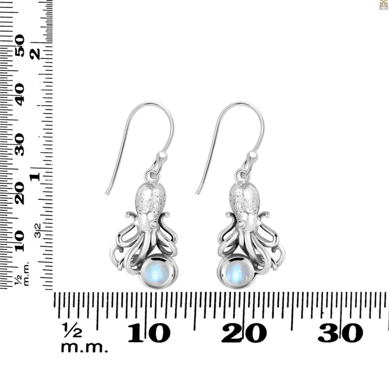 Moonstone Octopus Earring RBM-RUE-48.