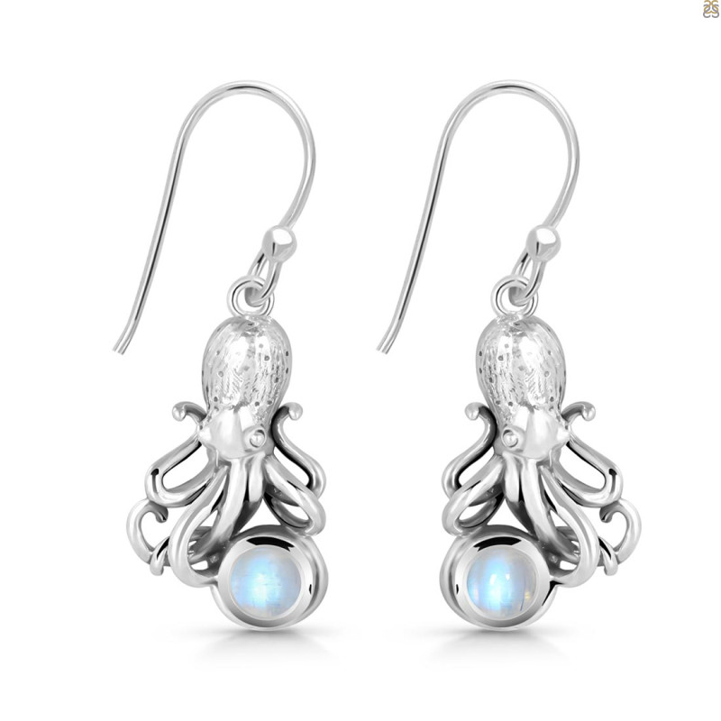 Moonstone Octopus Earring RBM-RUE-48.