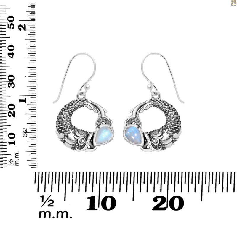 Moonstone Fish Earring RBM-RUE-56.