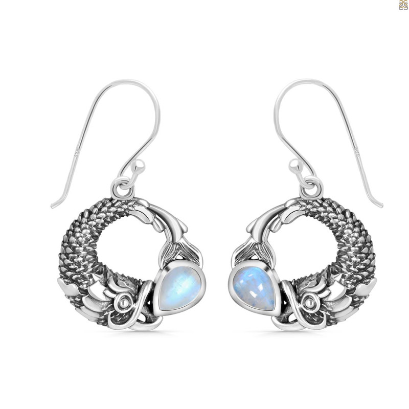 Moonstone Fish Earring RBM-RUE-56.