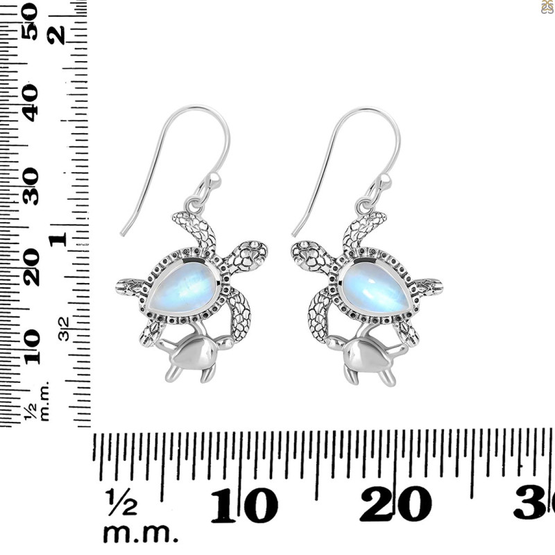Moonstone Turtle Earring RBM-RUE-58.