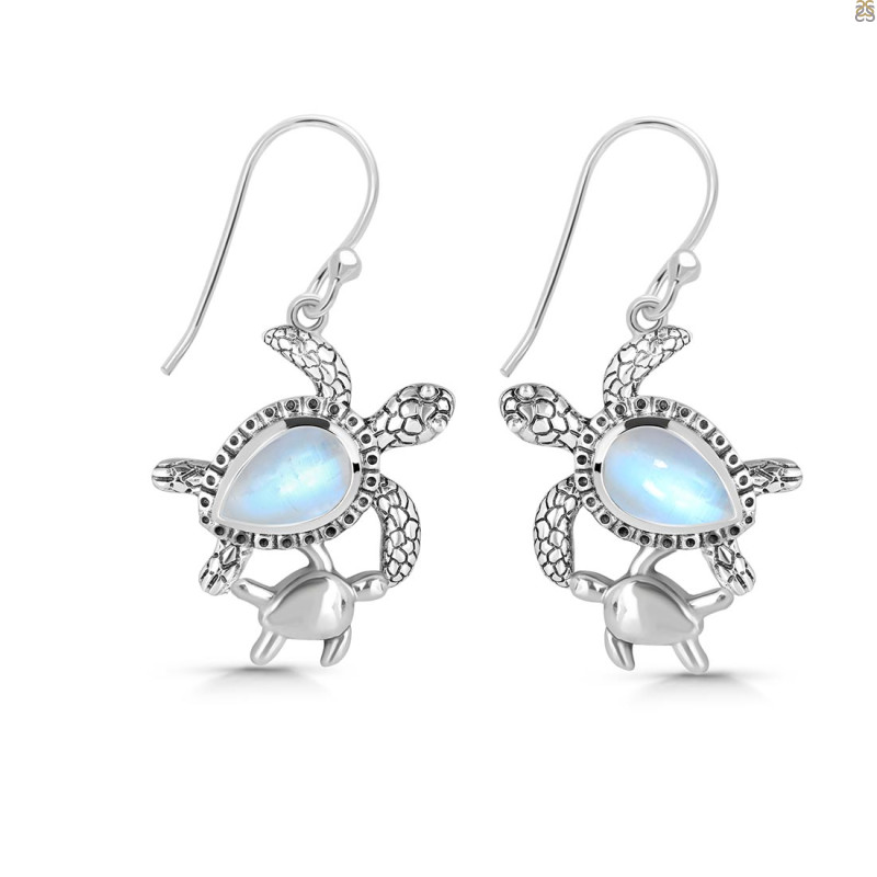 Moonstone Turtle Earring RBM-RUE-58.