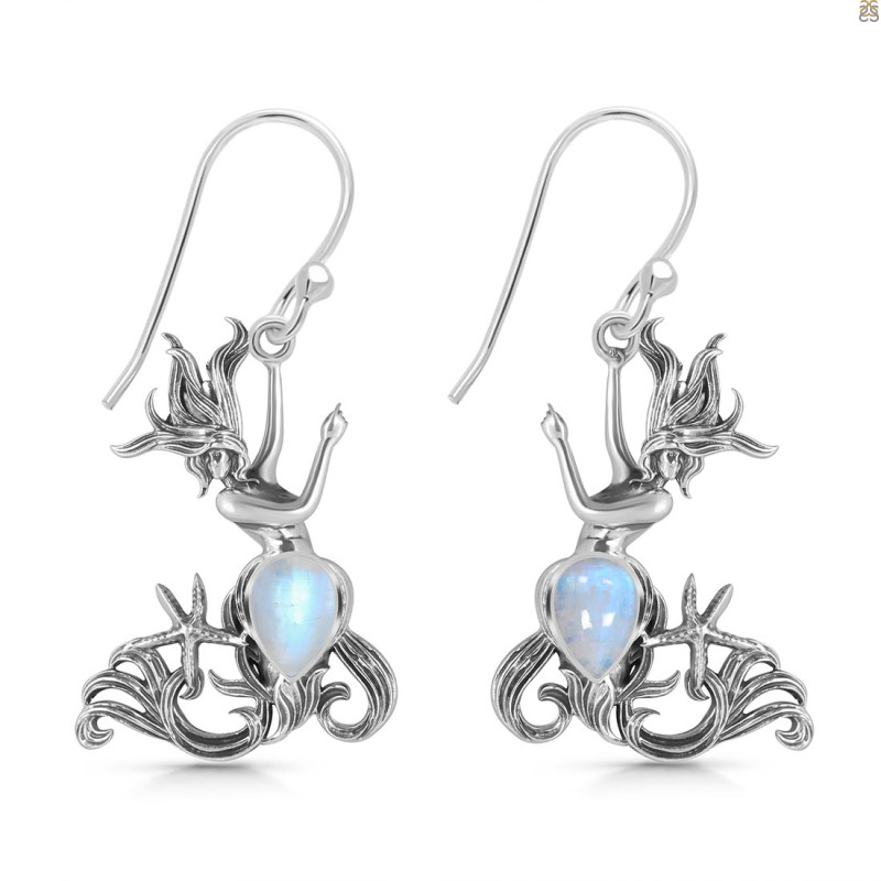 Moonstone Mermaid Earring RBM-RUE-61.