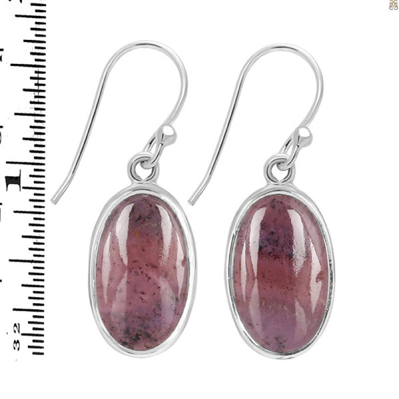 Russian Dendritic Agate Earring-E RDA-3-1