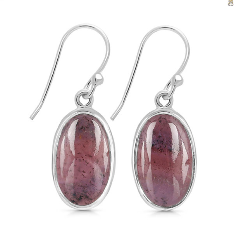 Russian Dendritic Agate Earring-E RDA-3-1