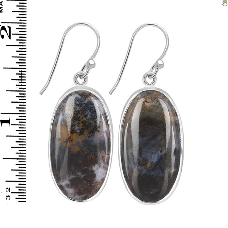 Russian Dendritic Agate Earring-E RDA-3-14
