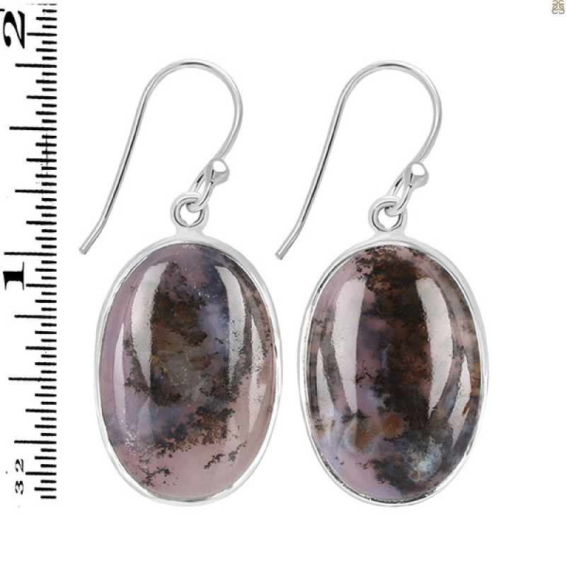 Russian Dendritic Agate Earring-E RDA-3-15