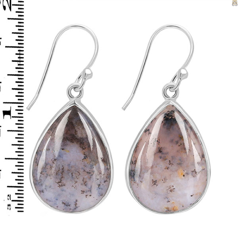 Russian Dendritic Agate Earring-E RDA-3-17