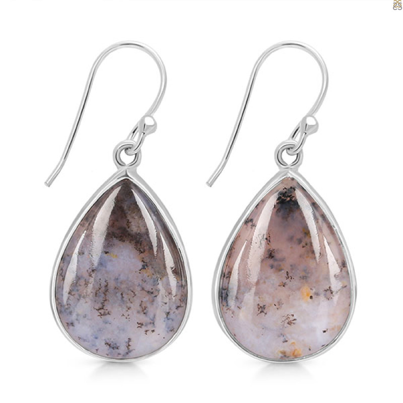Russian Dendritic Agate Earring-E RDA-3-17