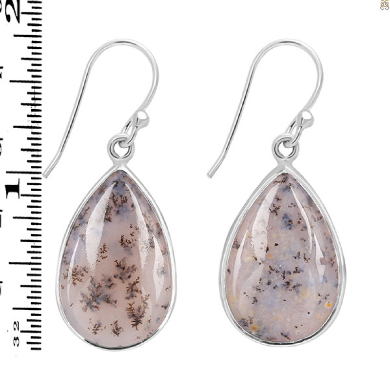 Russian Dendritic Agate Earring-E RDA-3-19