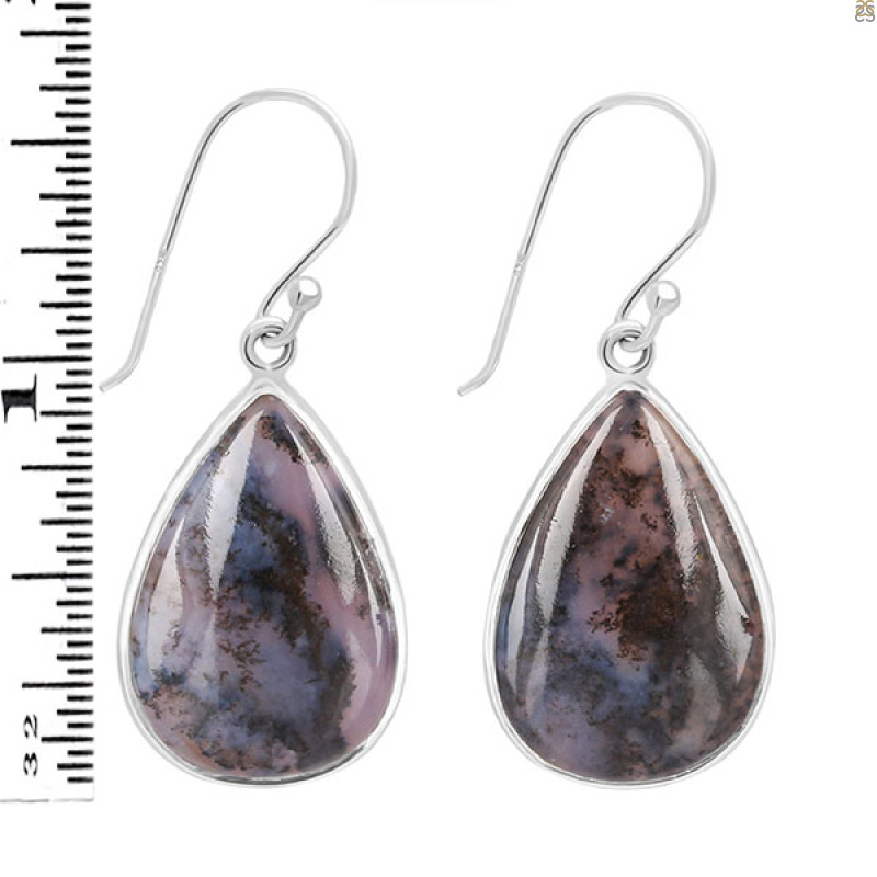 Russian Dendritic Agate Earring-E RDA-3-22