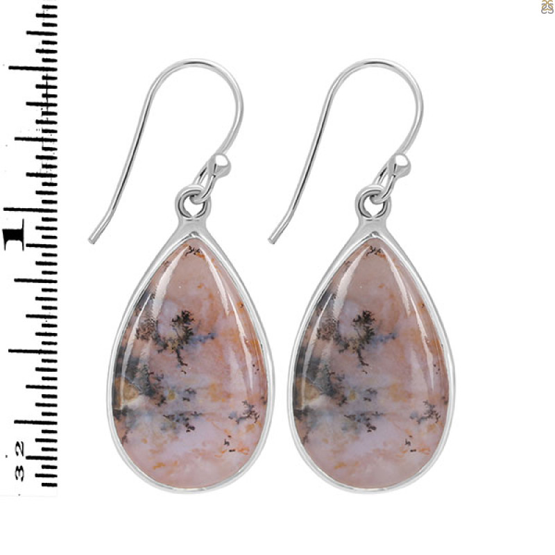 Russian Dendritic Agate Earring-E RDA-3-29