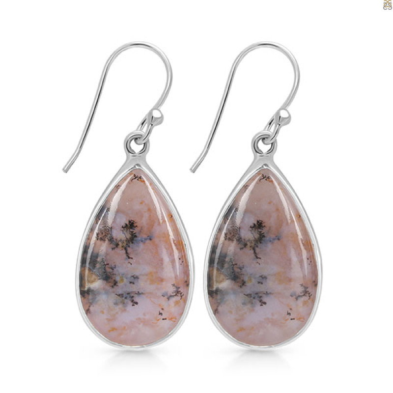 Russian Dendritic Agate Earring-E RDA-3-29