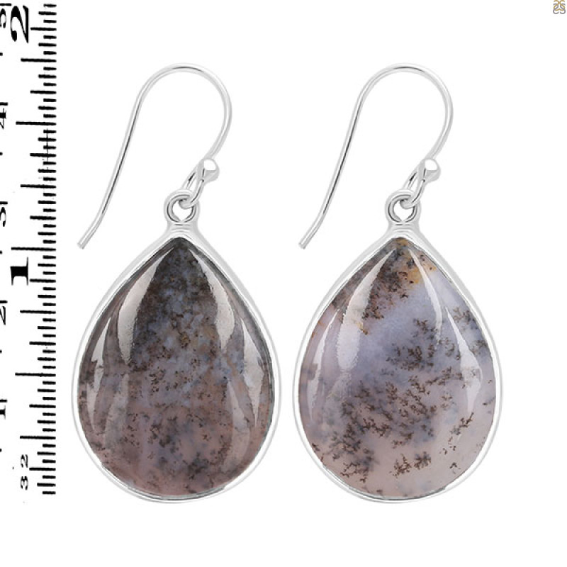 Russian Dendritic Agate Earring-E RDA-3-31