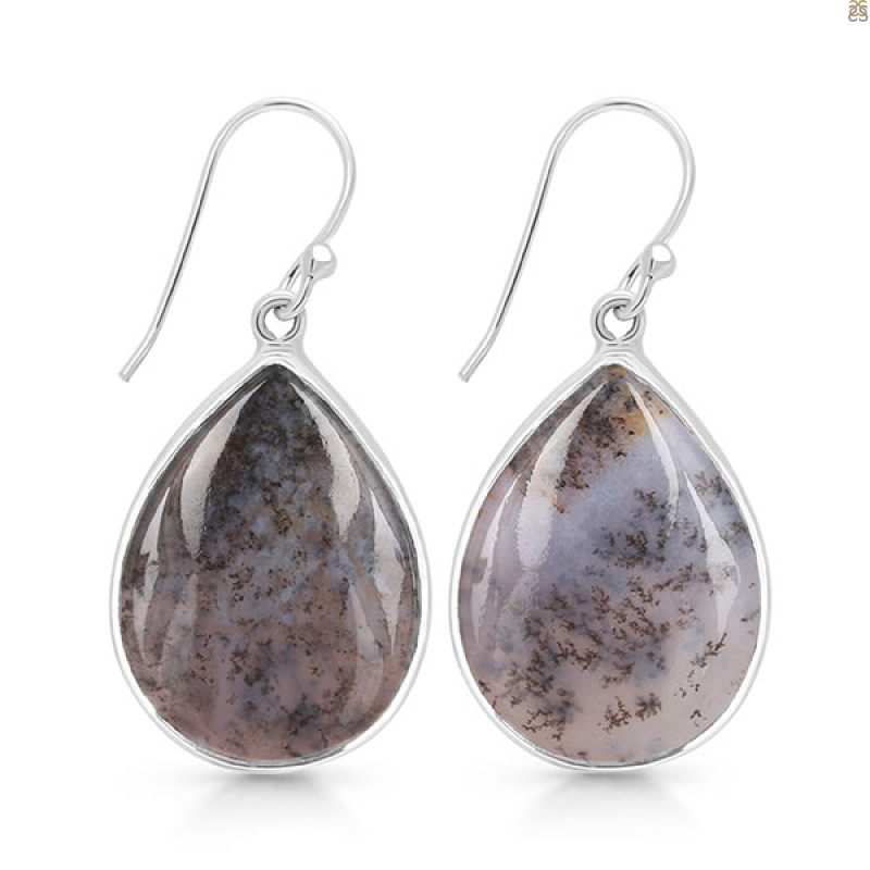 Russian Dendritic Agate Earring-E RDA-3-31