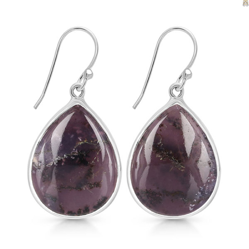 Russian Dendritic Agate Earring-E RDA-3-34