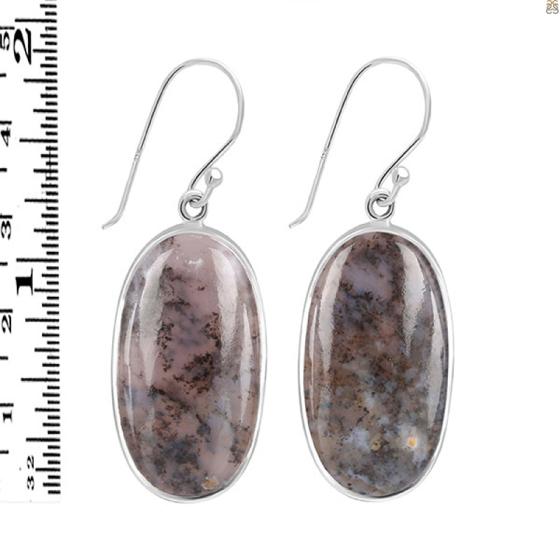 Russian Dendritic Agate Earring-E RDA-3-37