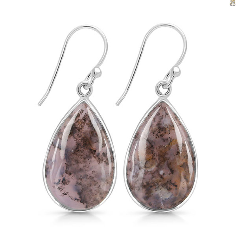 Russian Dendritic Agate Earring-E RDA-3-41