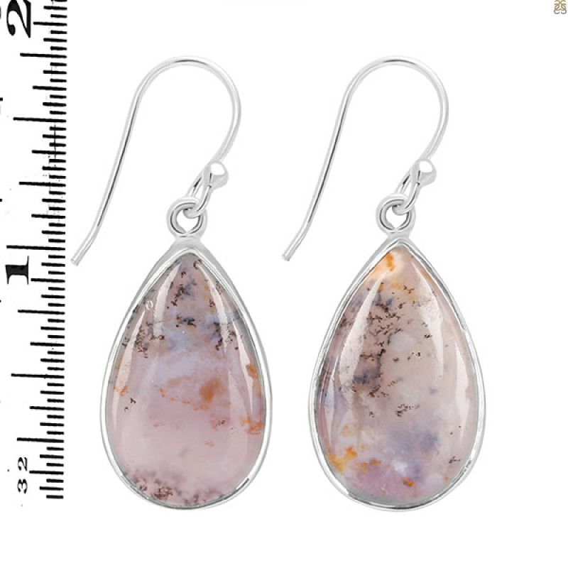 Russian Dendritic Agate Earring-E RDA-3-8