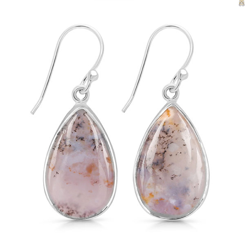 Russian Dendritic Agate Earring-E RDA-3-8