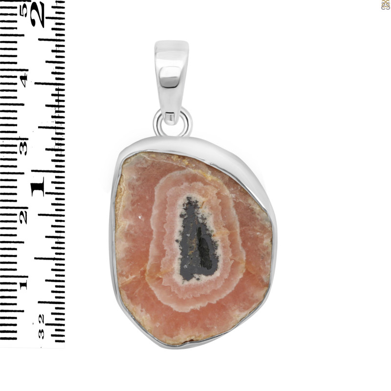 Rhodochrosite Slice Pendant-SP RDC-1-222