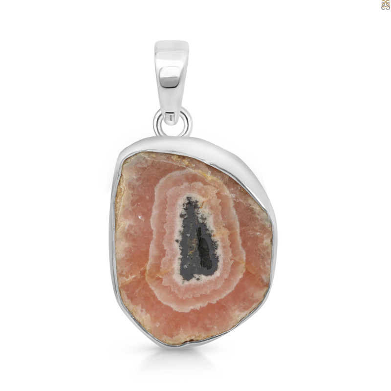 Rhodochrosite Slice Pendant-SP RDC-1-222