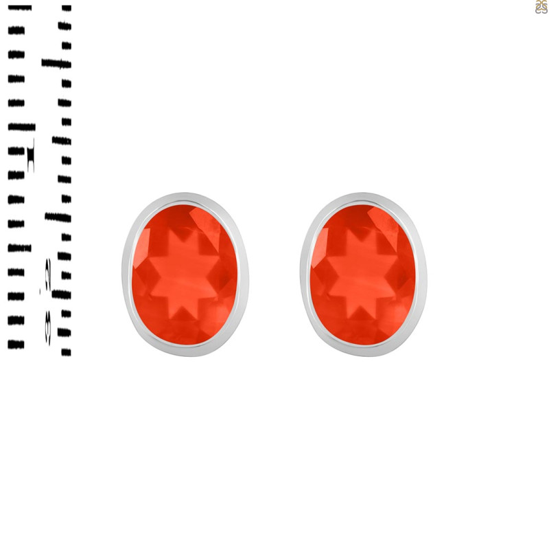 Red Onyx Stud Earring ROX-RDE-1374.