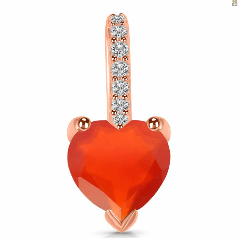 Red Onyx & White Topaz Pendant ROX-RDP-819.