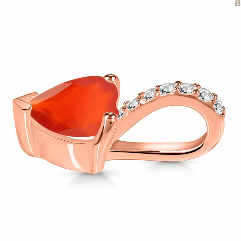 Red Onyx & White Topaz Pendant ROX-RDP-819.