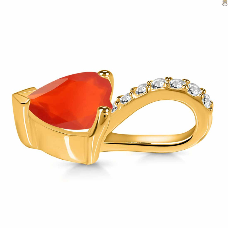Red Onyx & White Topaz Pendant ROX-RDP-819.