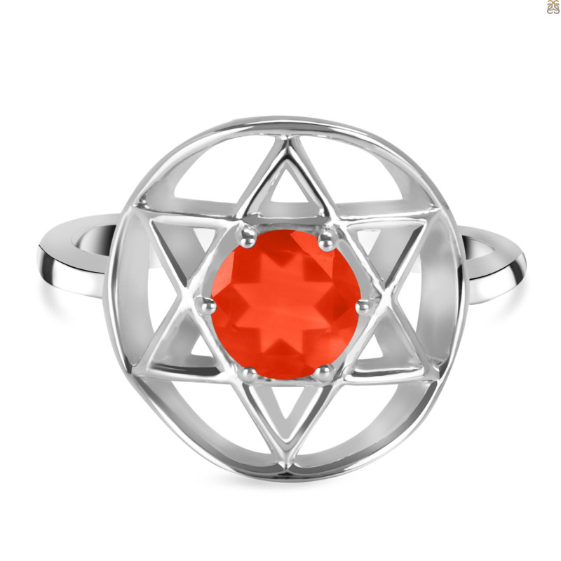 Red Onyx Pentacle Ring ROX-RDR-2137.