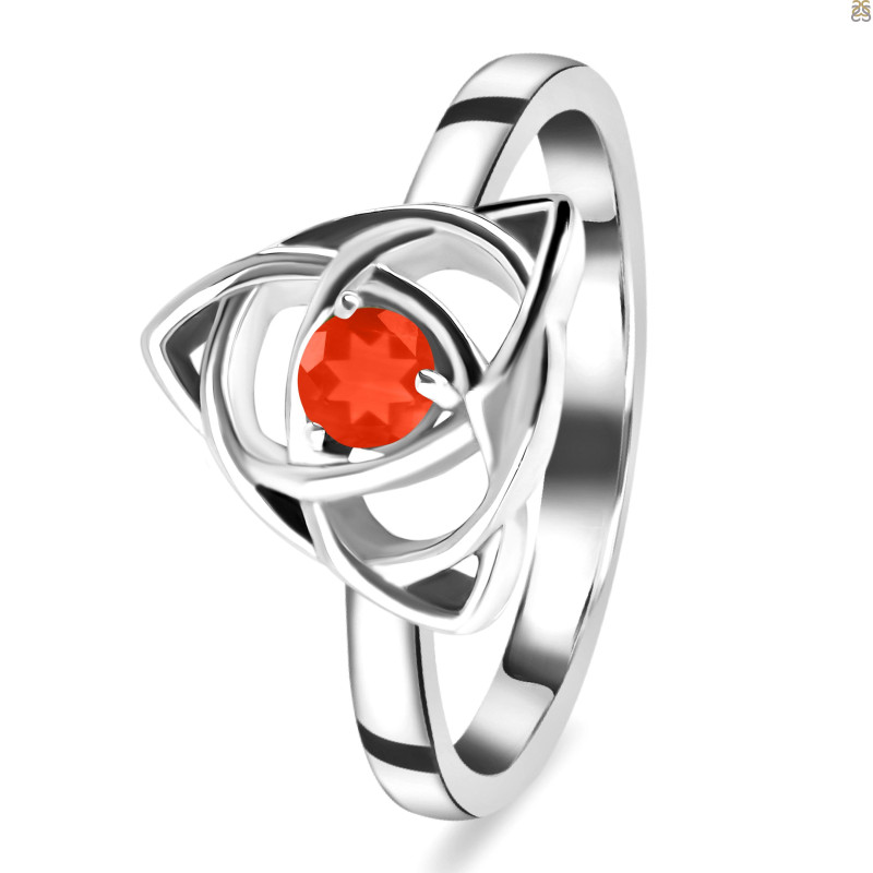 Red Onyx Triquetra Ring ROX-RDR-2142.