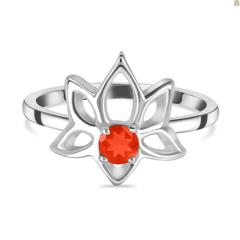 Red Onyx Lotus Ring ROX-RDR-2168.