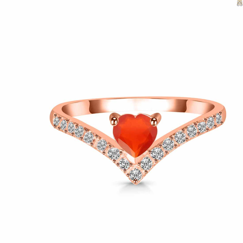 Red Onyx & White Topaz Ring ROX-RDR-2749.