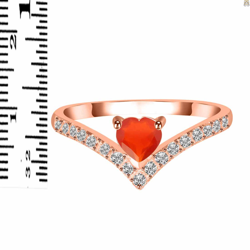 Red Onyx & White Topaz Ring ROX-RDR-2749.